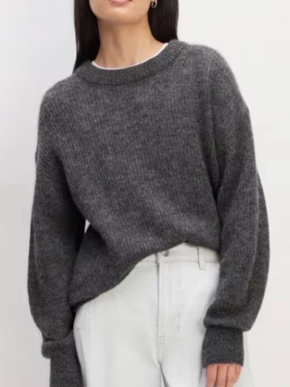 NWT Everlane The Oversized Alpaca Crew Sweater Size L